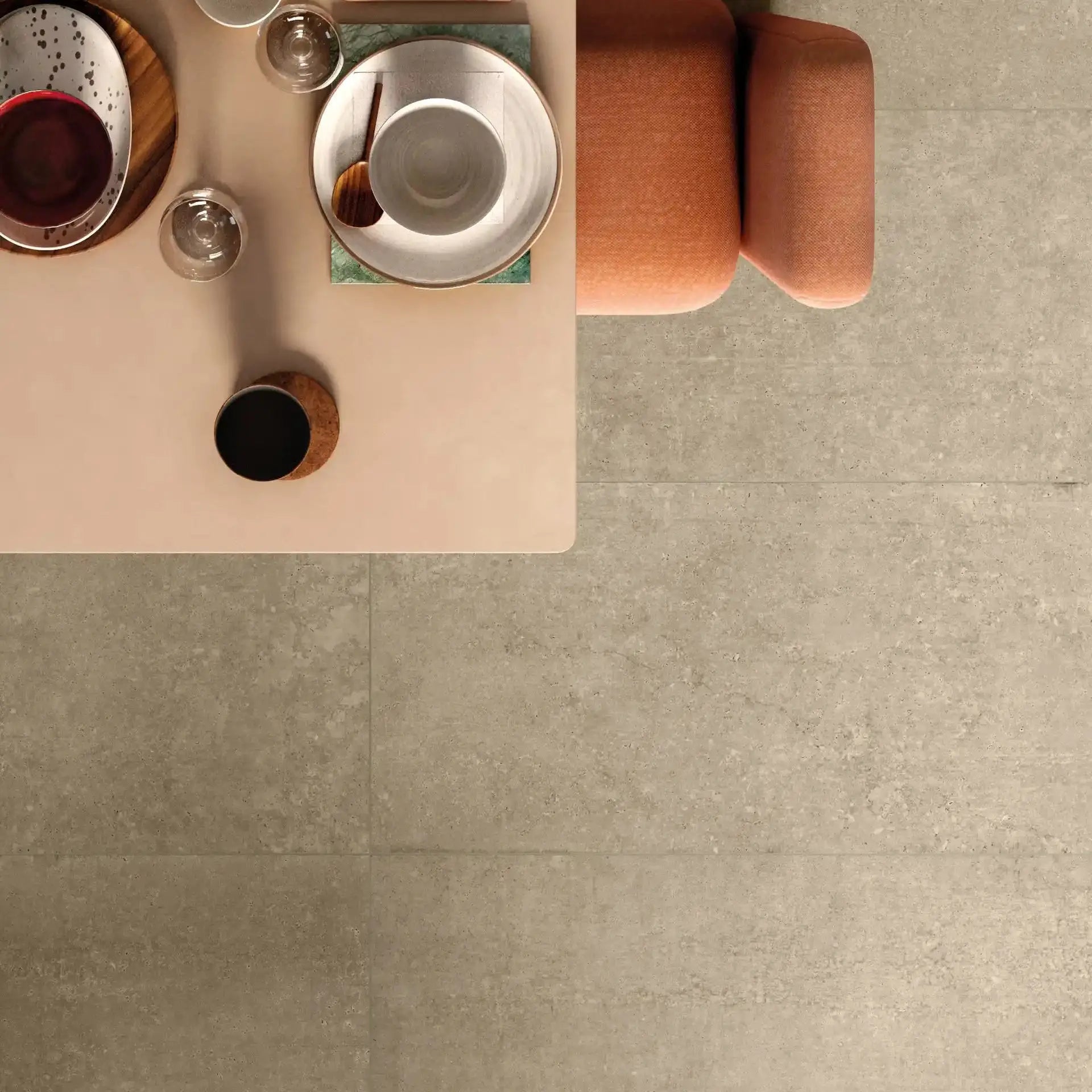 Grès cérame effet béton PARKER Minéral pierre naturelle