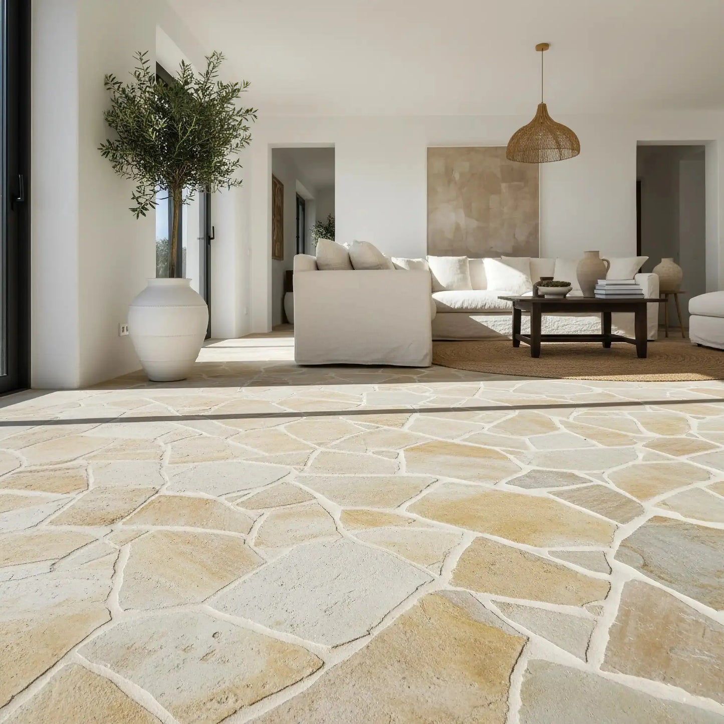 Opus incertum intérieur en QUARTZITE NOBLE