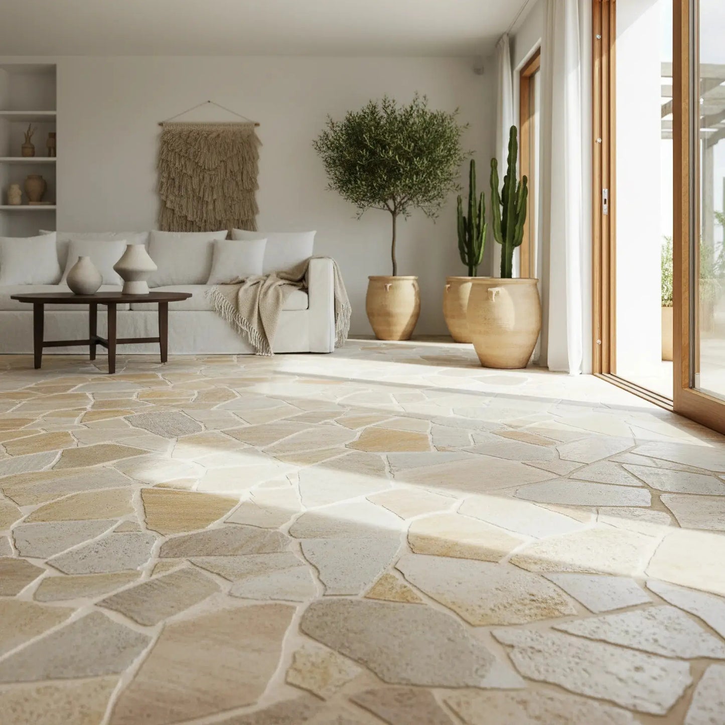 Opus incertum intérieur en QUARTZITE NOBLE