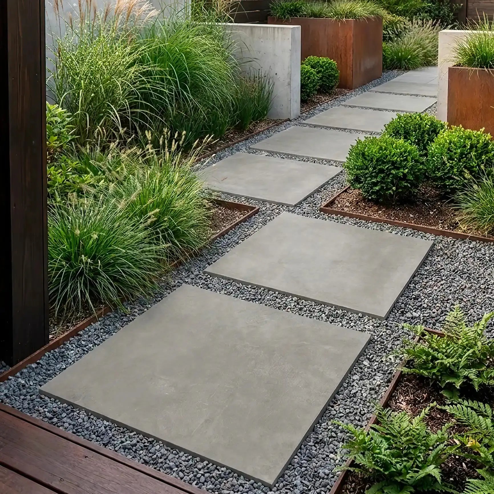 Pas japonais en grès cérame effet pierre IDEAL Minéral pierre naturelle