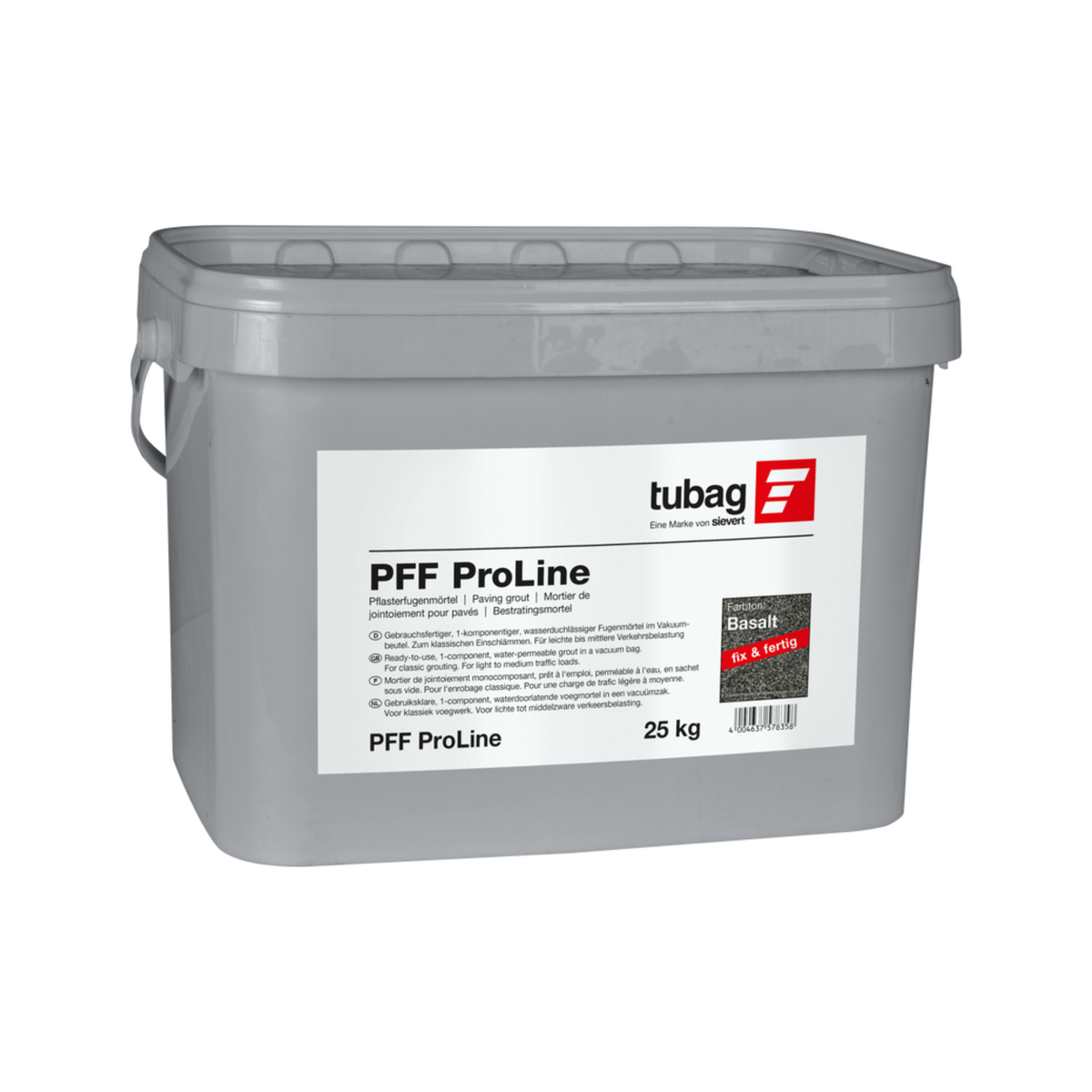 Permeable resin jointing compound for pavers (pedestrians & light vehicles) – Tubag PFF Proline