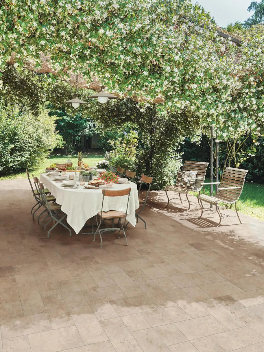 Grès cérame effet pierre AIX BEIGE Minéral pierre naturelle