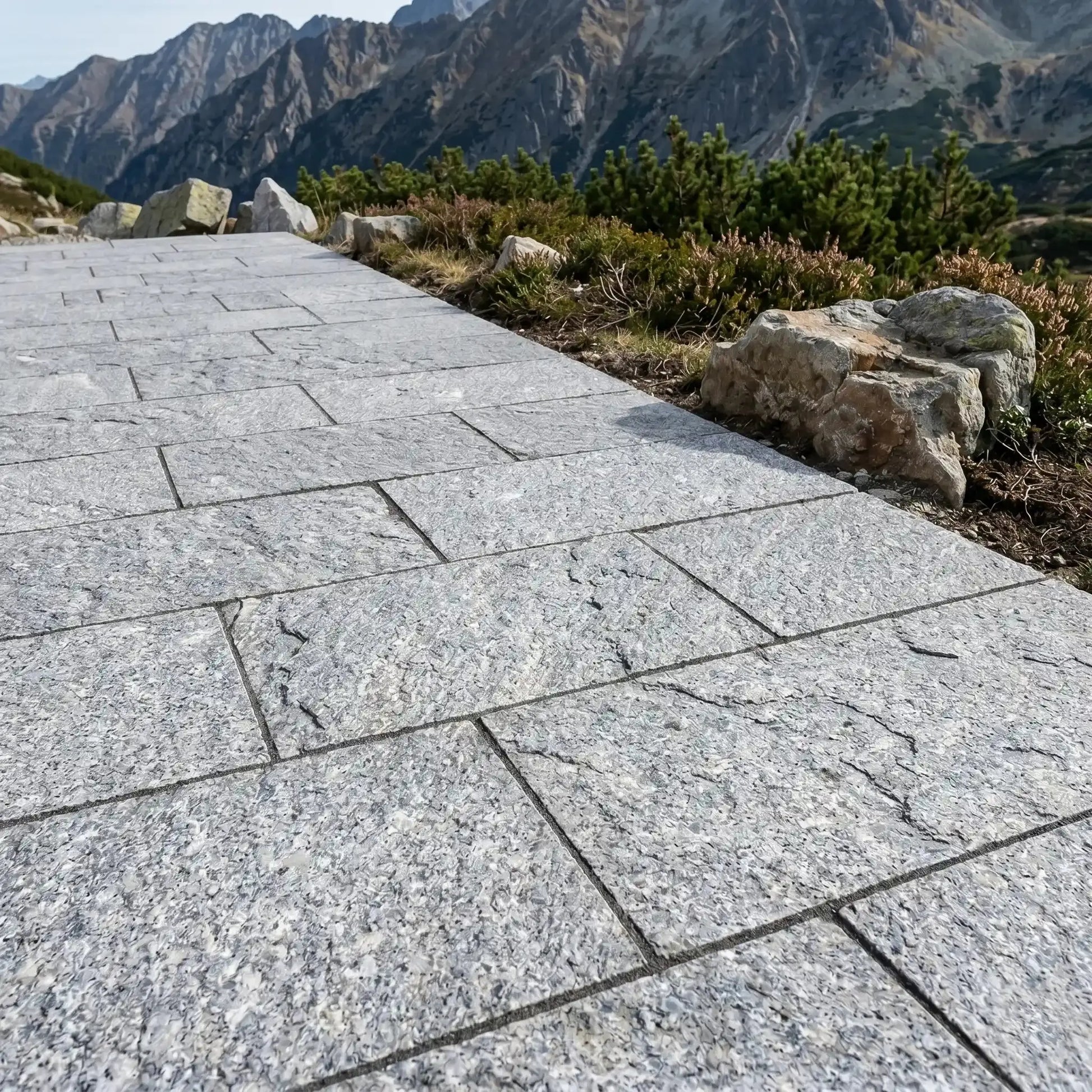 Dallage en Gneiss ALPINA WHITE Clivé Minéral pierre naturelle
