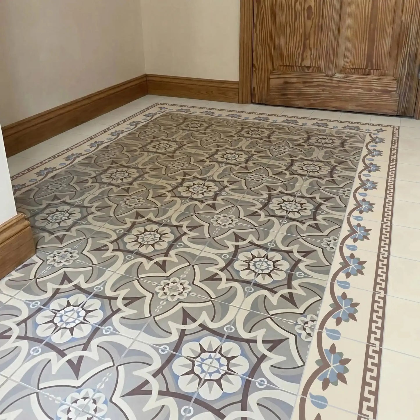 Carrelage effet carreau de ciment ancien BASIL Minéral pierre naturelle