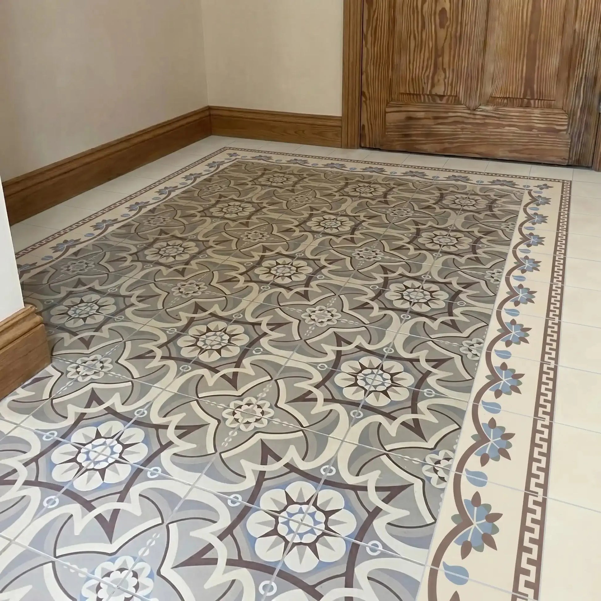 Carrelage effet carreau de ciment ancien BASIL Minéral pierre naturelle