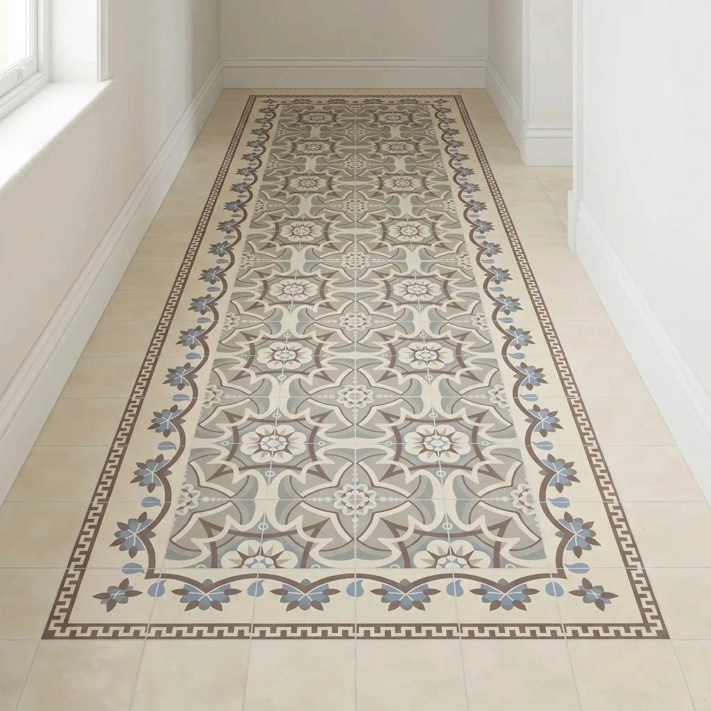 Carrelage effet carreau de ciment ancien BASIL Minéral pierre naturelle