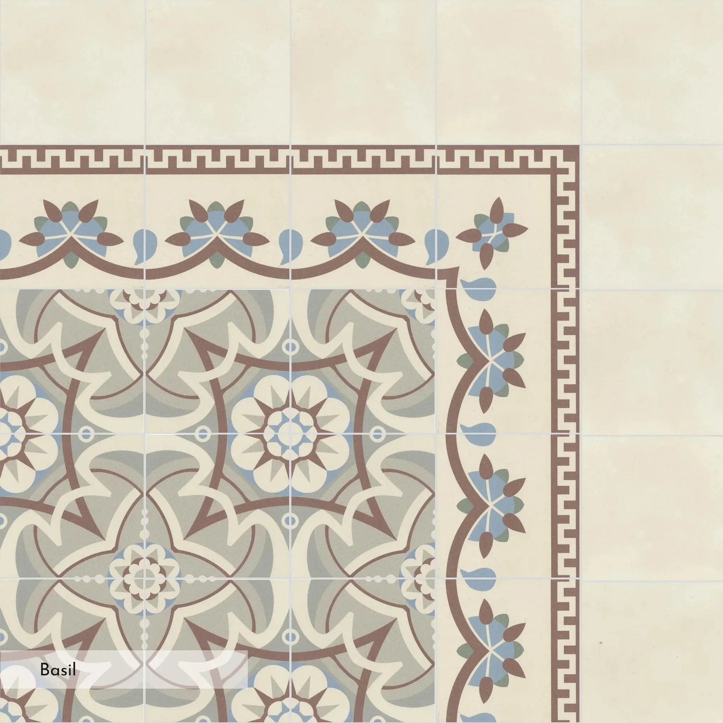 Carrelage effet carreau de ciment ancien BASIL Minéral pierre naturelle