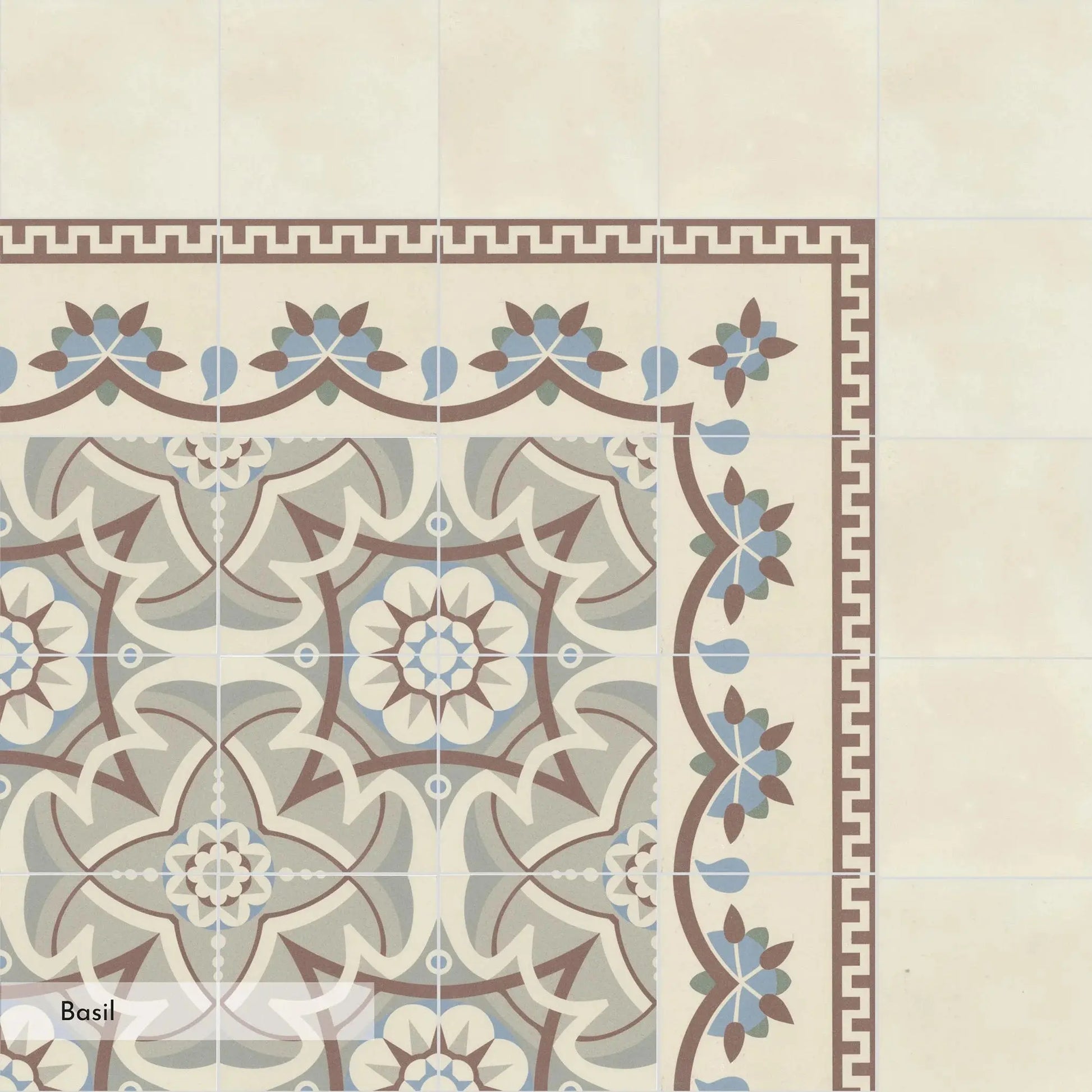 Carrelage effet carreau de ciment ancien BASIL Minéral pierre naturelle