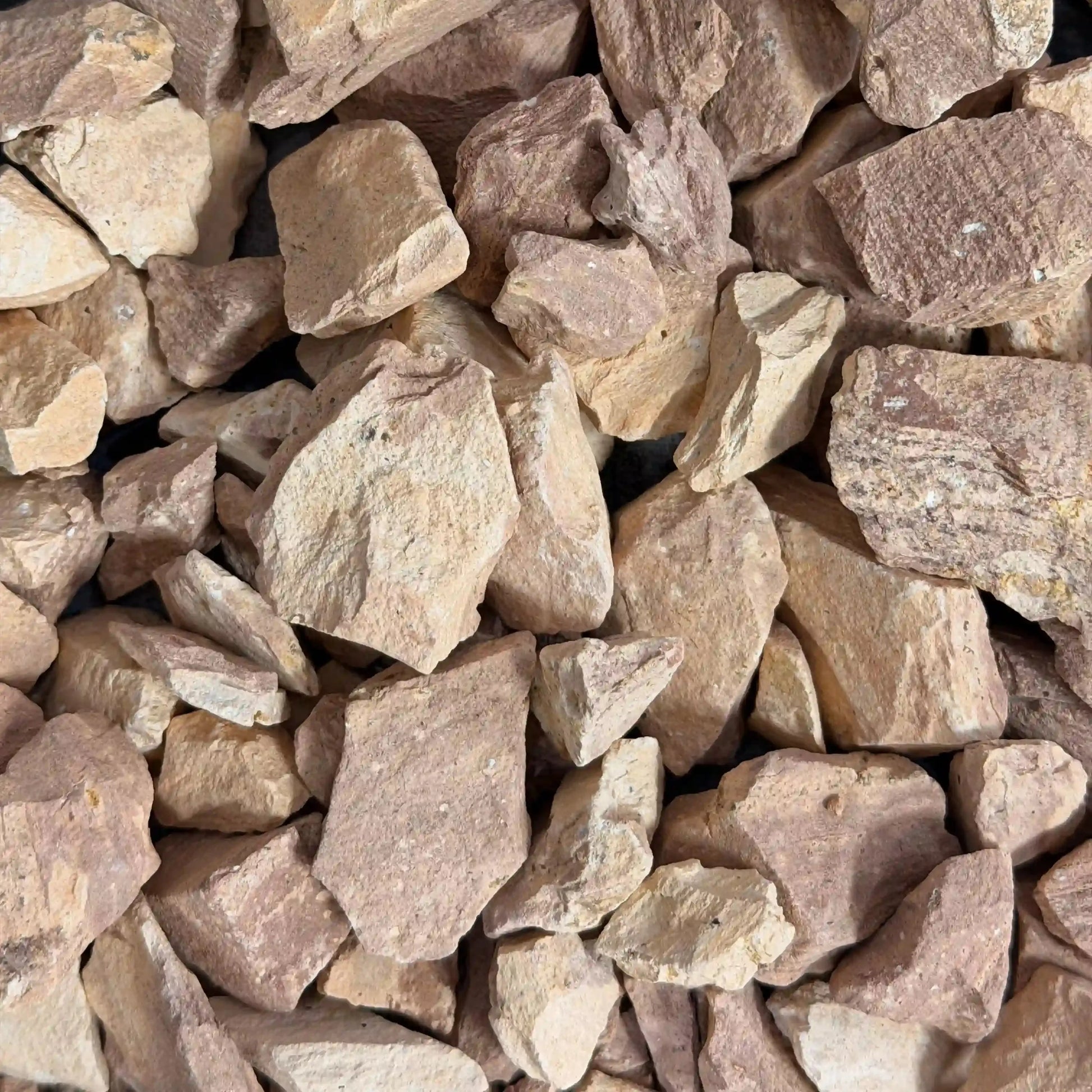 Gravier concassé CALCAIRE BEIGE ROSÉ - 16/32 mm Minéral pierre naturelle