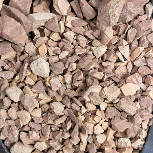 Gravier concassé CALCAIRE BEIGE ROSÉ - 5/16 mm Minéral pierre naturelle