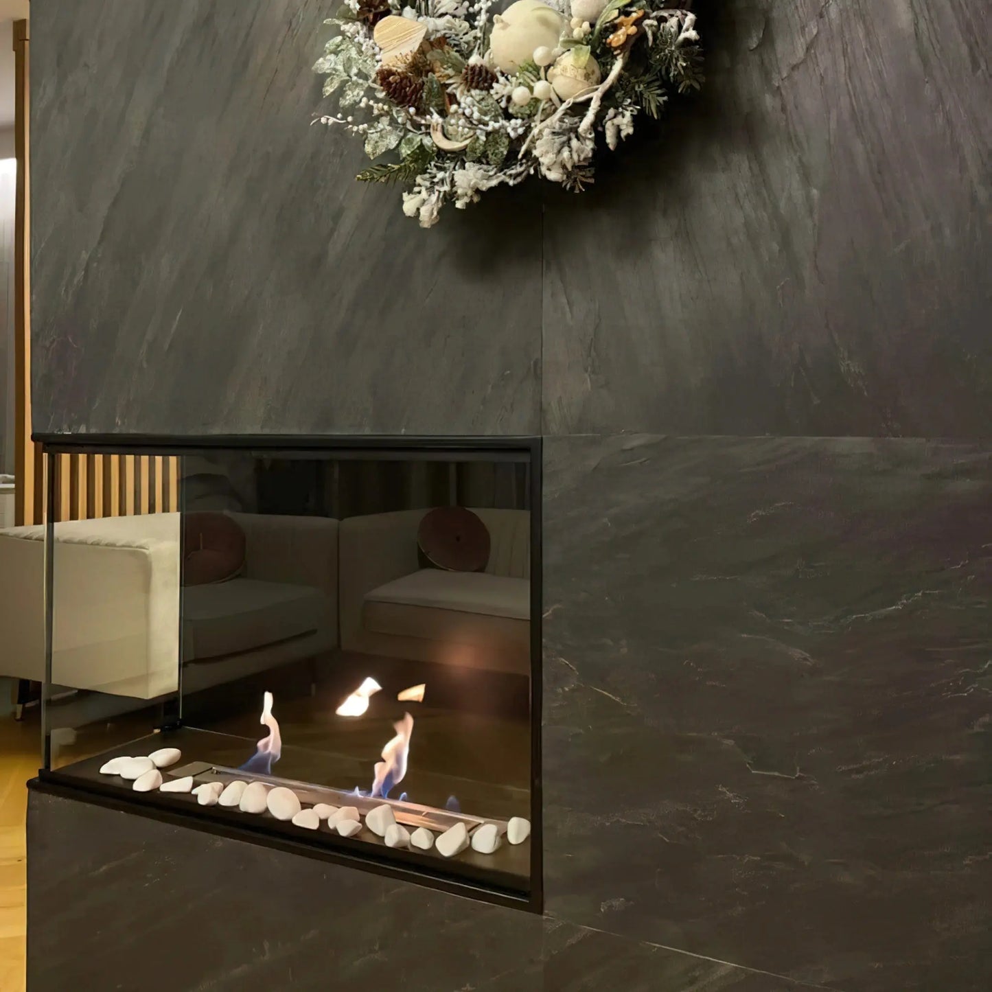 Feuille de pierre naturelle BLACK SLATE Minéral pierre naturelle