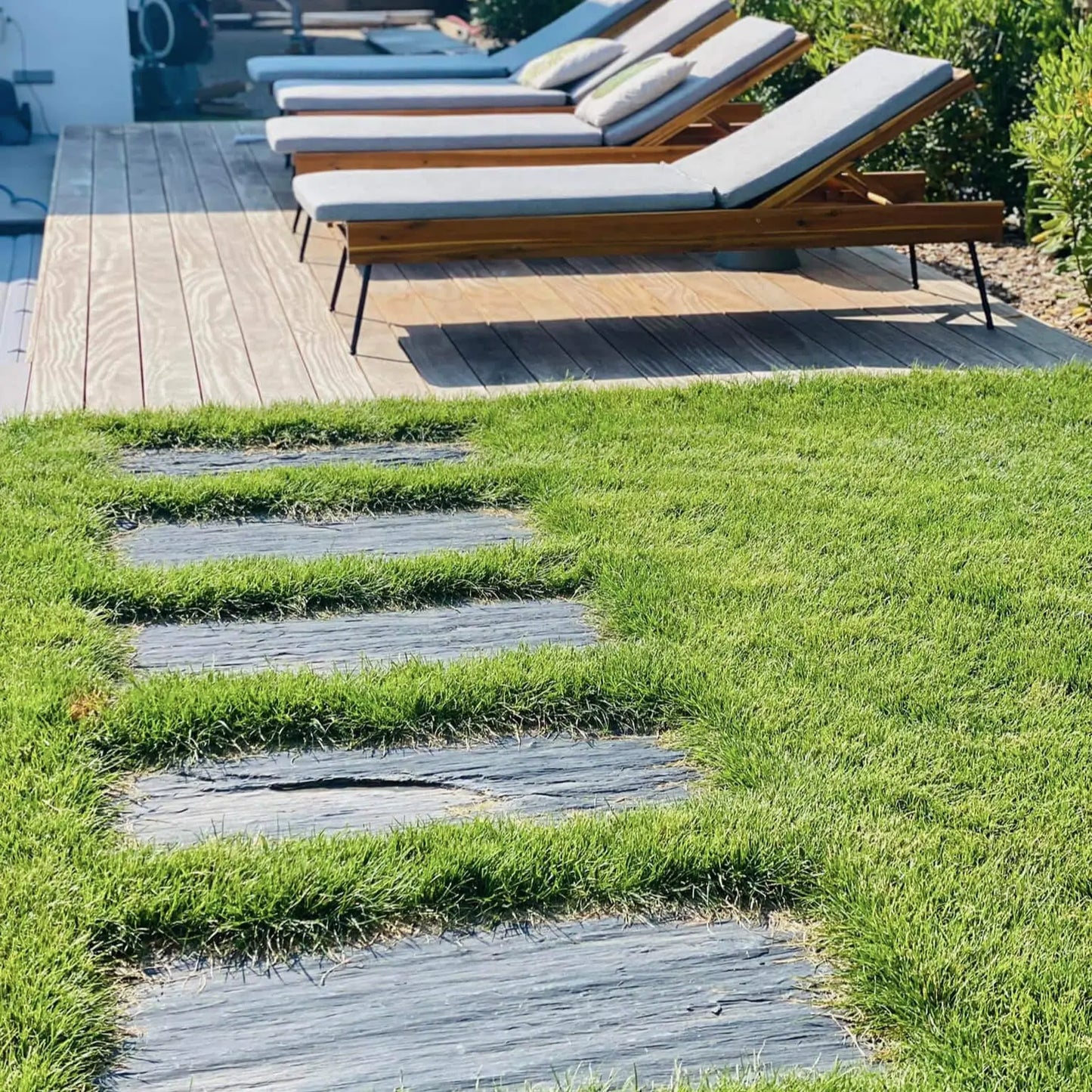 Pas japonais en schiste BLACK SLATE AZUL Minéral pierre naturelle