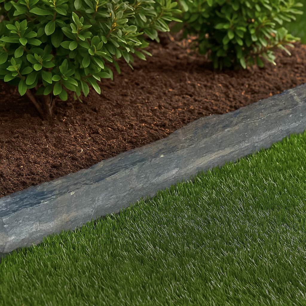 Bordure de jardin en Schiste BLACK STALE AZUL Finition clivée, 100 x 7-12 cm 