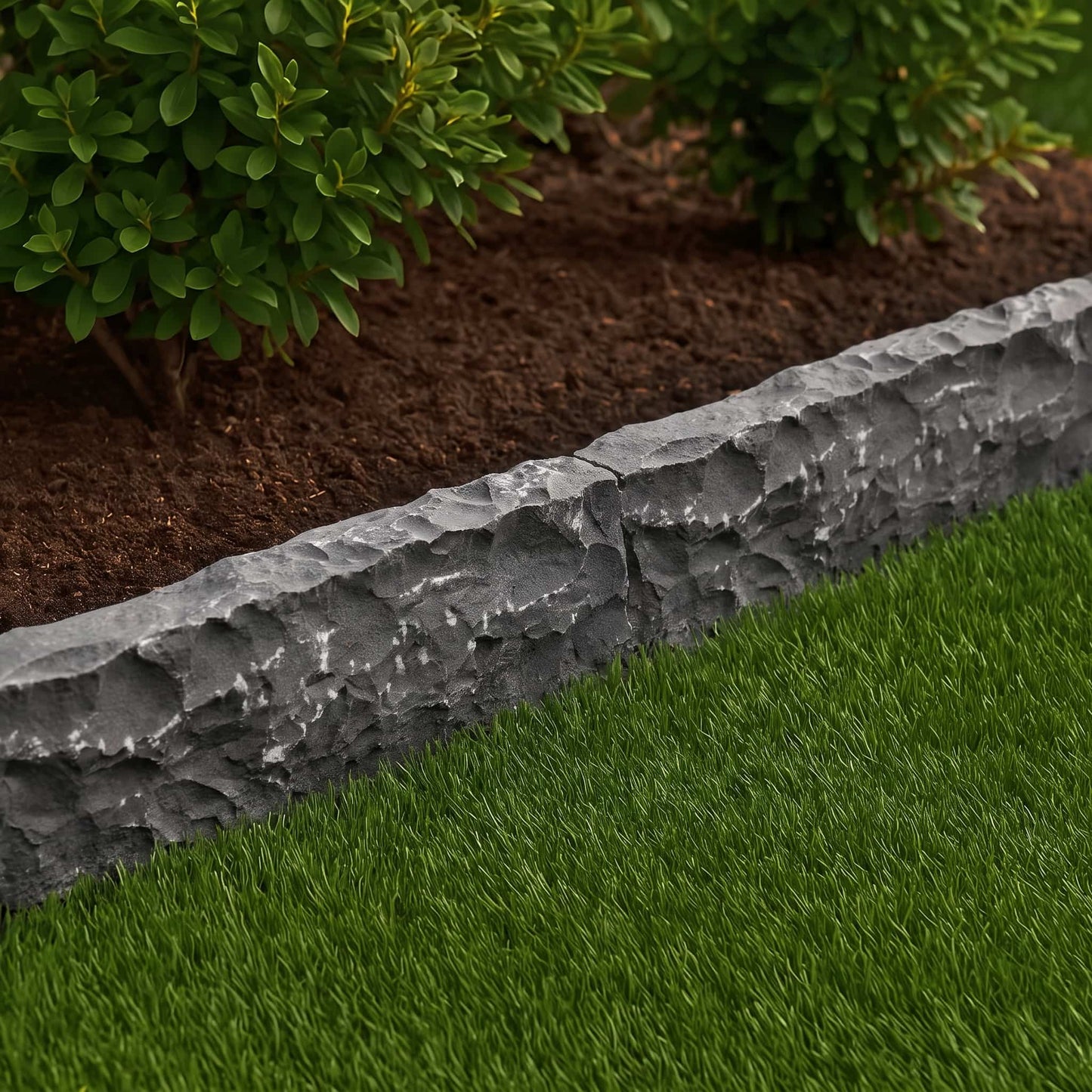 Bordure en BASALTE SUPER BLACK naturelle Minéral pierre naturelle