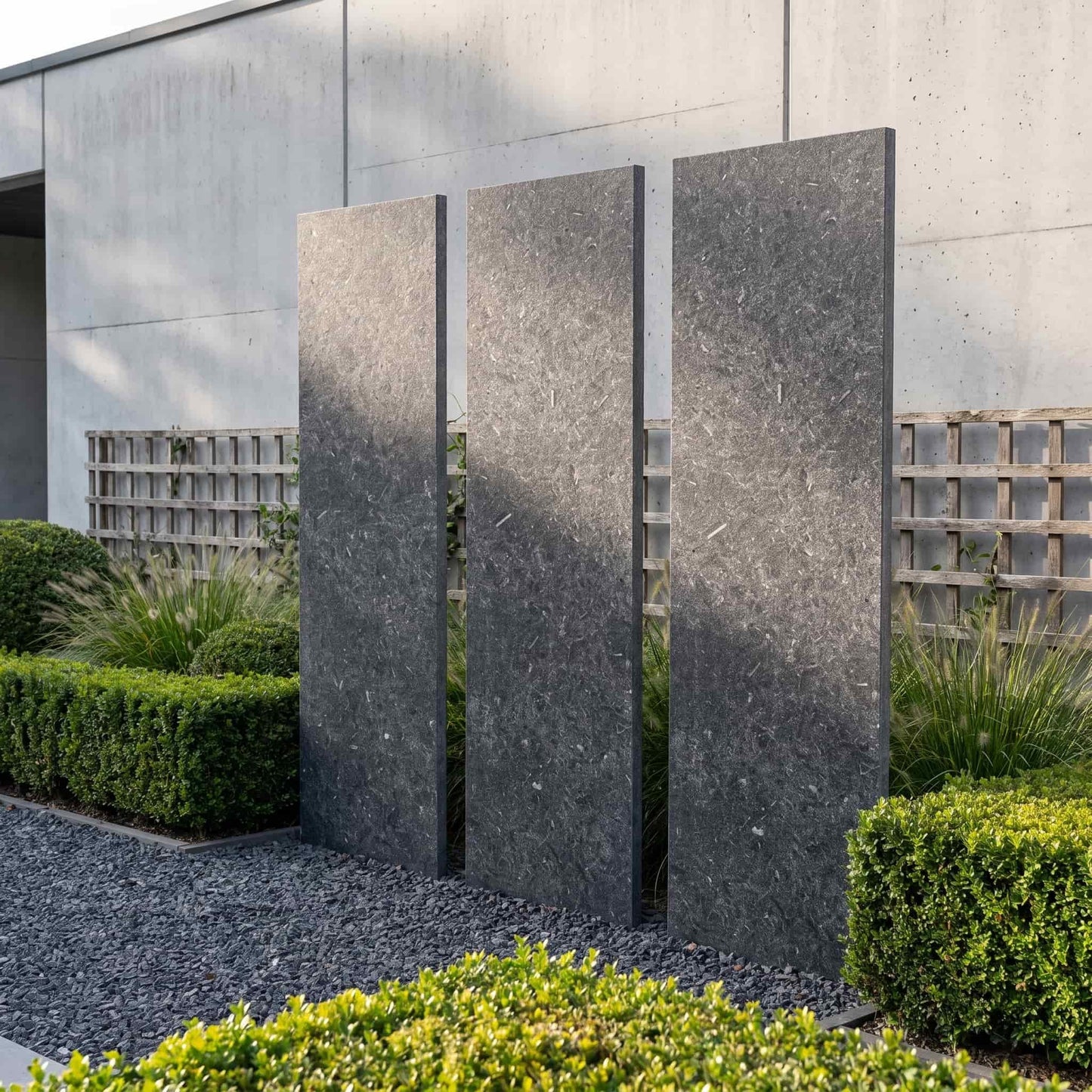Brise vue en granit JADE BLACK Minéral pierre naturelle