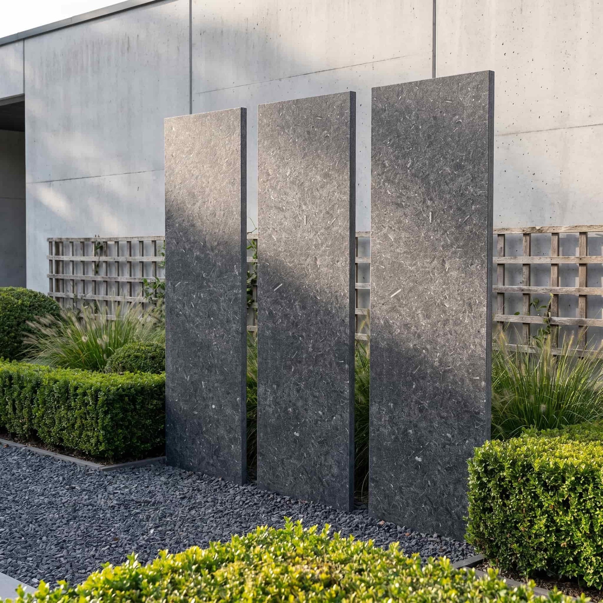 Brise vue en granit JADE BLACK Minéral pierre naturelle