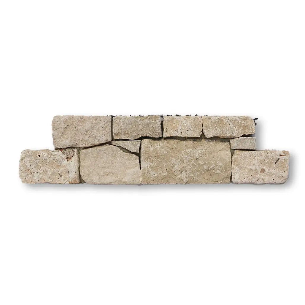 Parement ROCKLINE CALCAIRE BEIGE - Préassemblé Minéral pierre naturelle