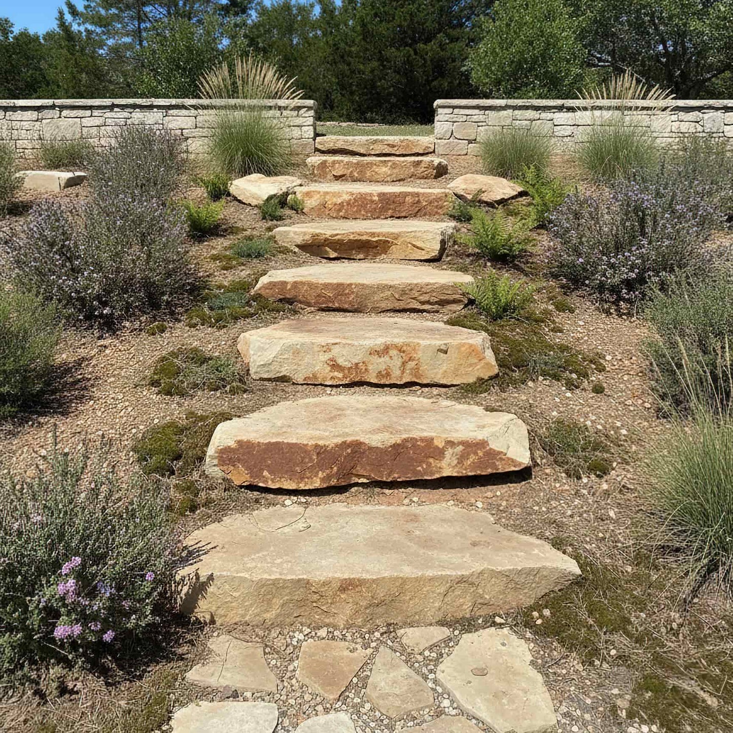 Marche naturelle en CALCAIRE DE VIGNES Minéral pierre naturelle