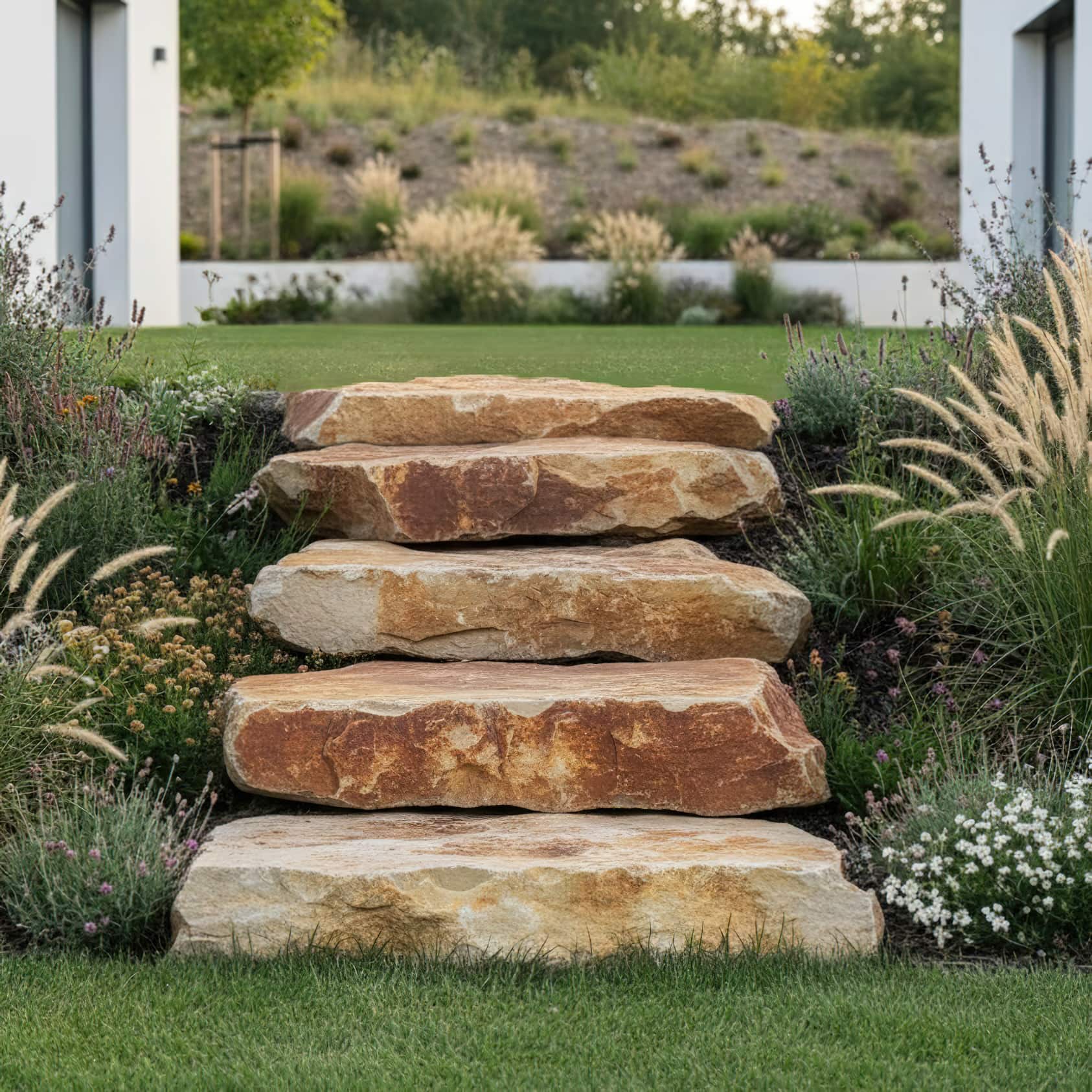 Marche naturelle en CALCAIRE DE VIGNES Minéral pierre naturelle