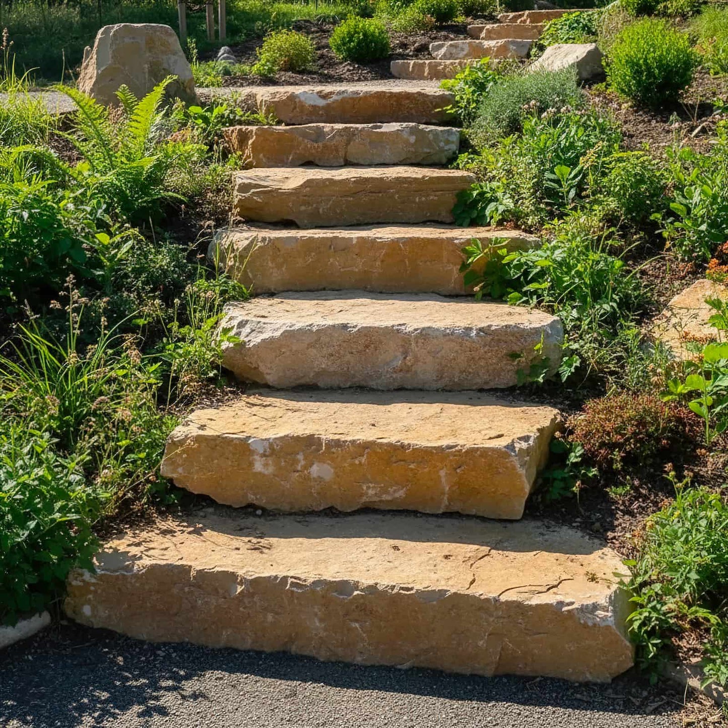 Marche naturelle en CALCAIRE DE VIGNES Minéral pierre naturelle
