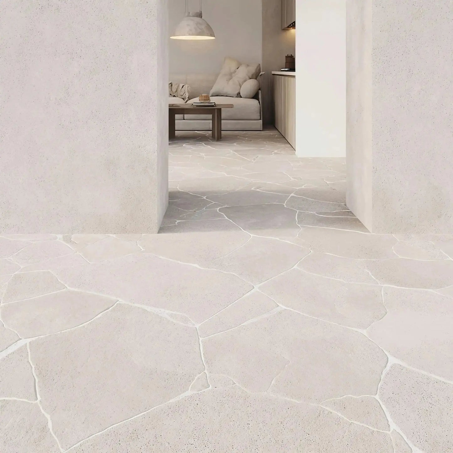 Opus incertum intérieur en pierre calcaire SINAI PEARL