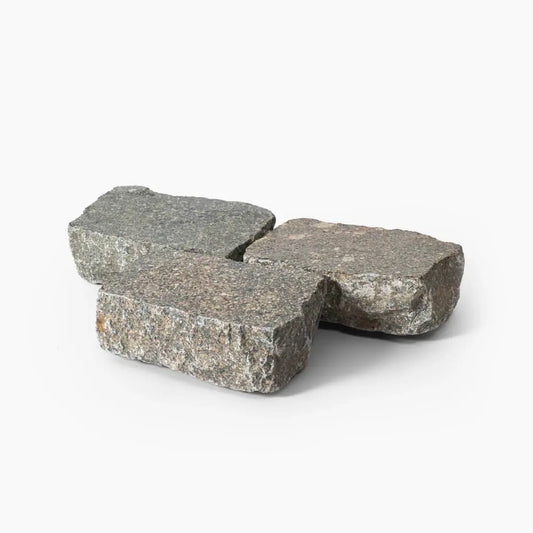 Pavé ancien de récupération en PORPHYRE scié - Minéral Pierre Naturelle