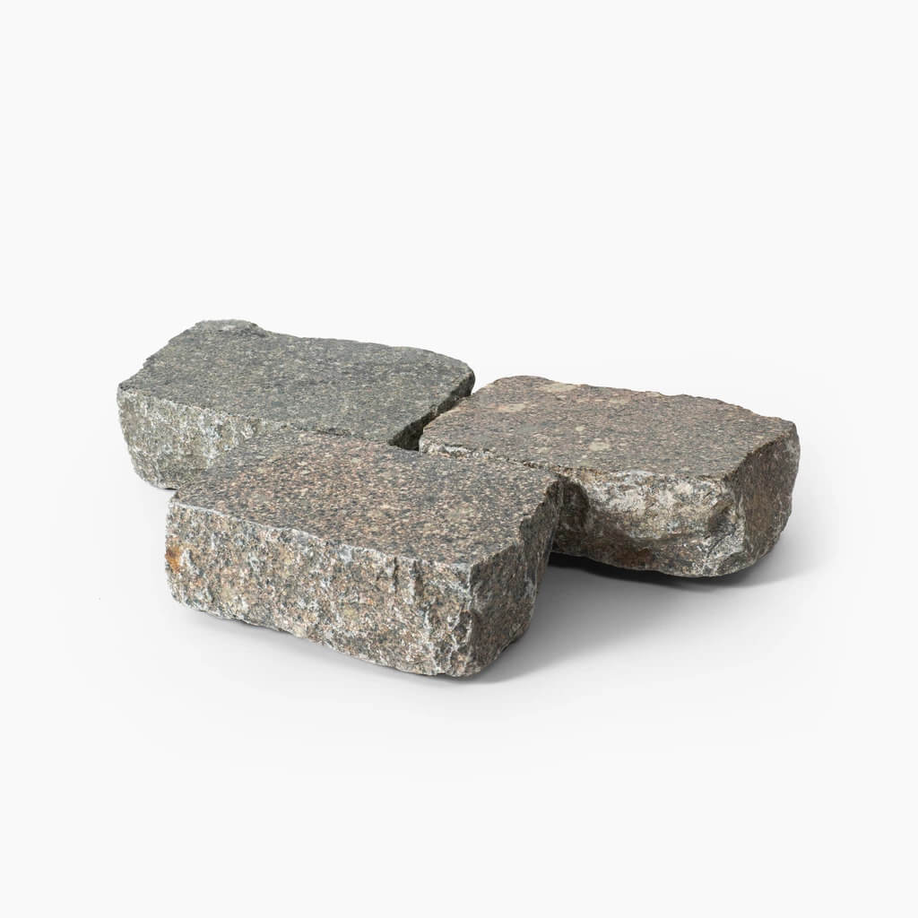 Pavé ancien de récupération en PORPHYRE scié