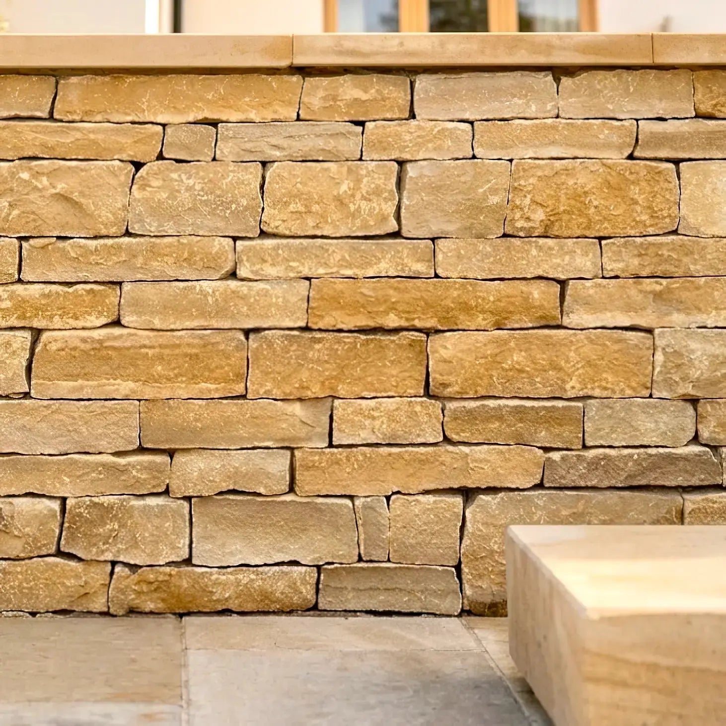 Parement PIERRE DORÉE DES ARDENNES + Angles Minéral pierre naturelle
