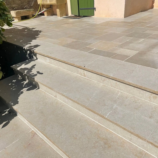 Calcaire ALMENDRA sablé brossé - Minéral Pierre Naturelle