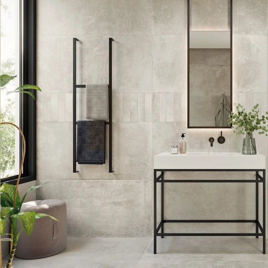 Carrelage effet béton TOWN CREAM - 120 x 60 cm