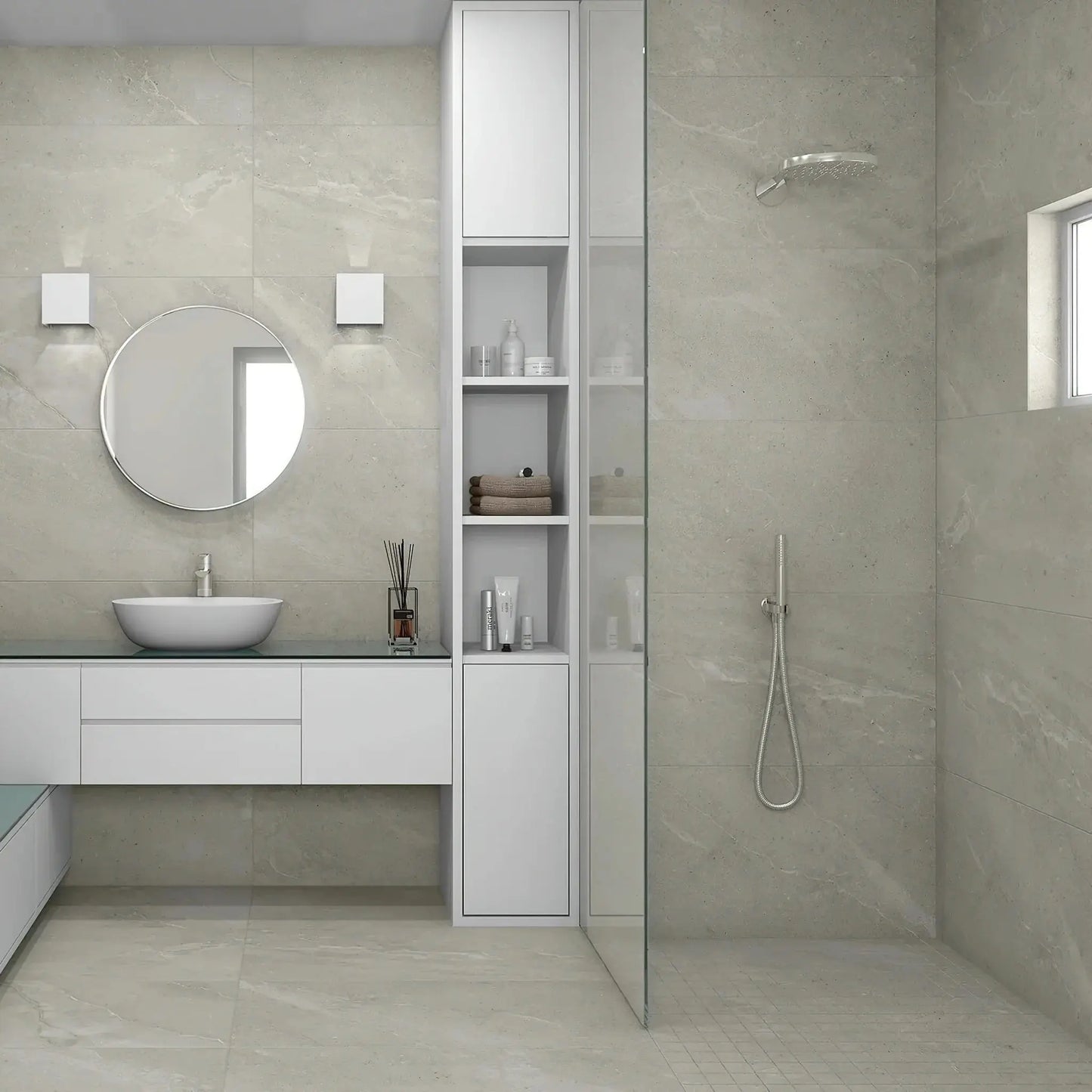 Carrelage effet pierre EKIO - 90 x 90 cm