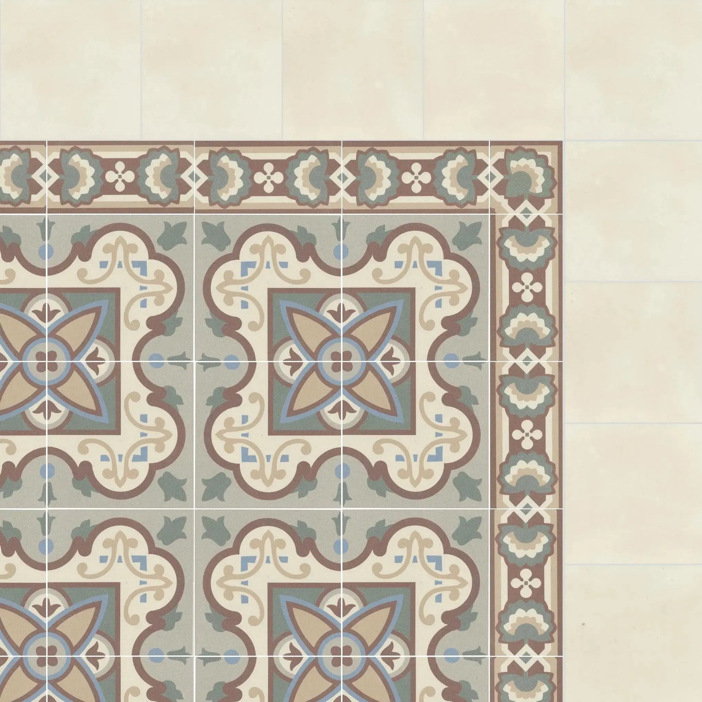 Carrelage effet carreau de ciment ancien HECTOR Minéral pierre naturelle