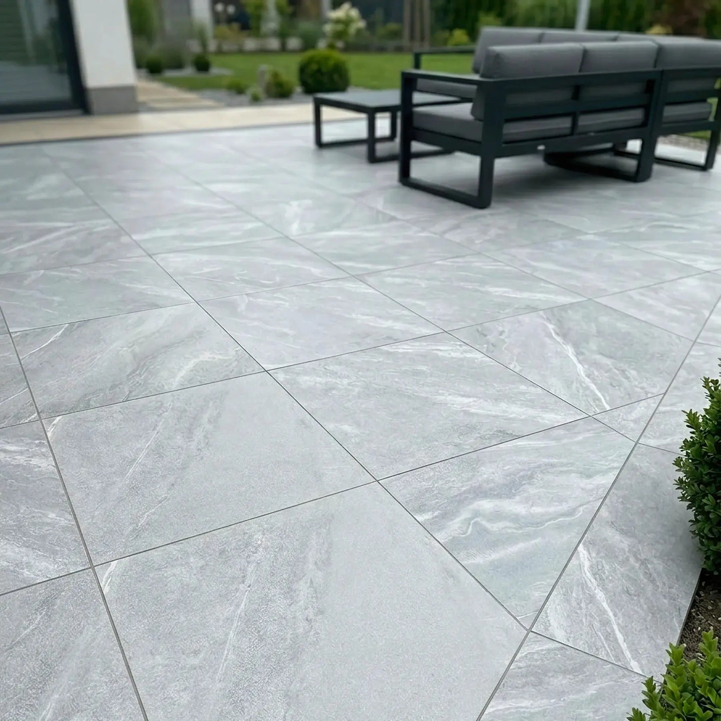 Carrelage extérieur effet pierre ICE BLUE - 60 x 60 x 2 cm Minéral pierre naturelle