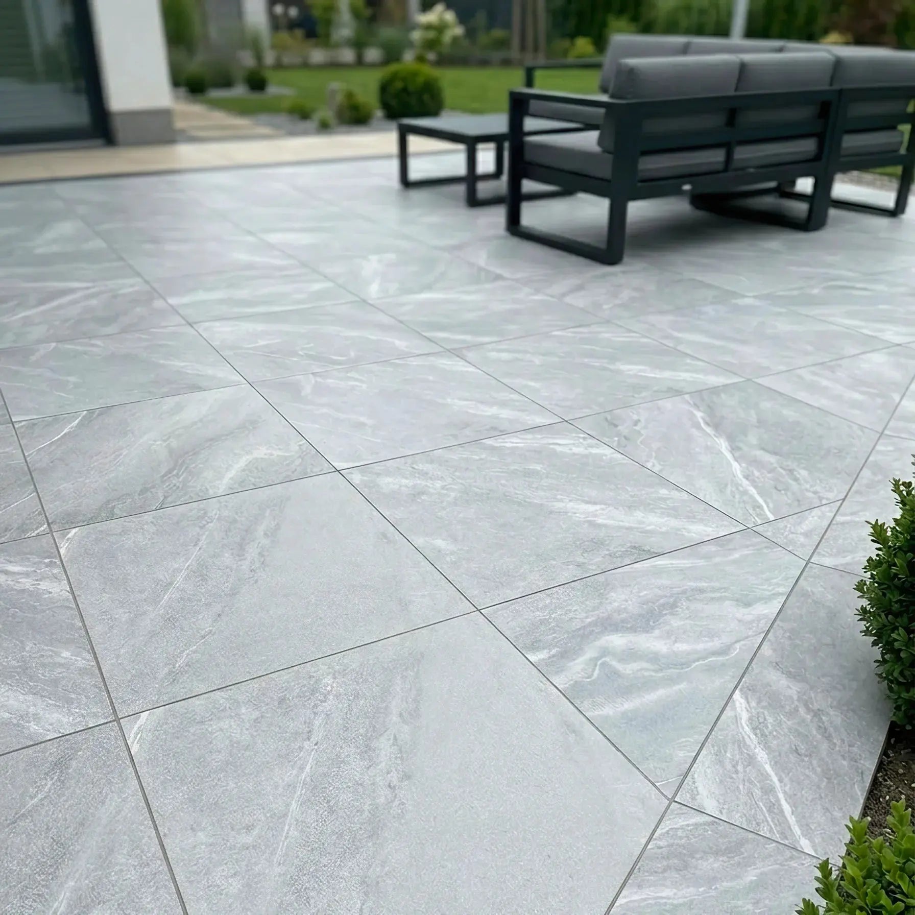 Carrelage extérieur effet pierre ICE BLUE - 60 x 60 x 2 cm Minéral pierre naturelle