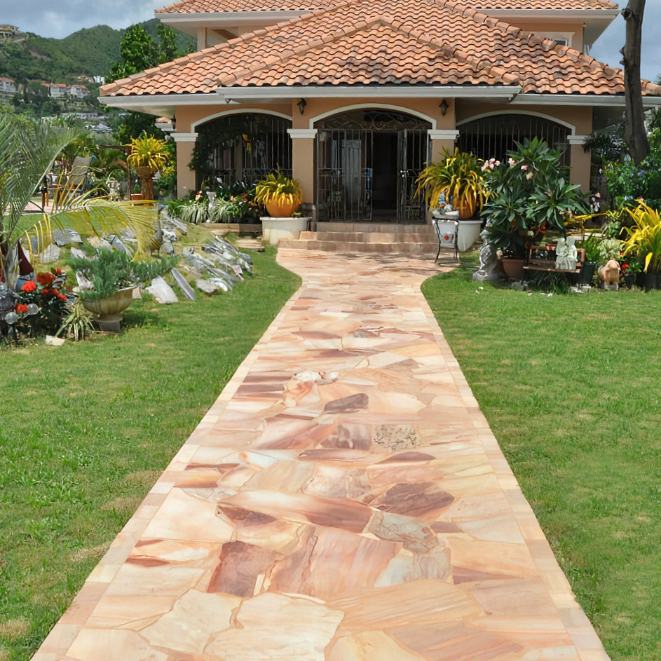 Opus incertum en quartzite CORAL PINK