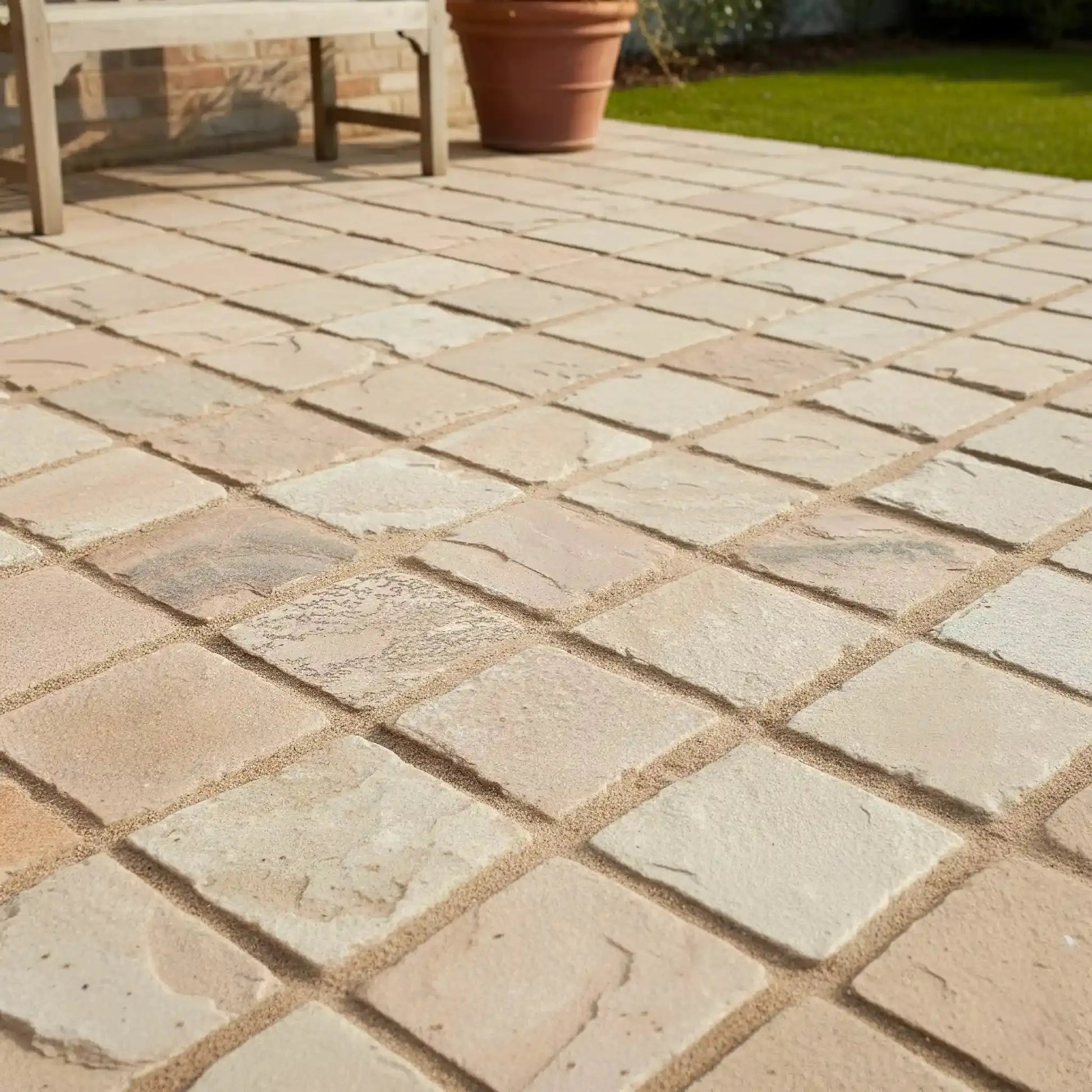 Pavé en grès KANDLA BEIGE Minéral pierre naturelle