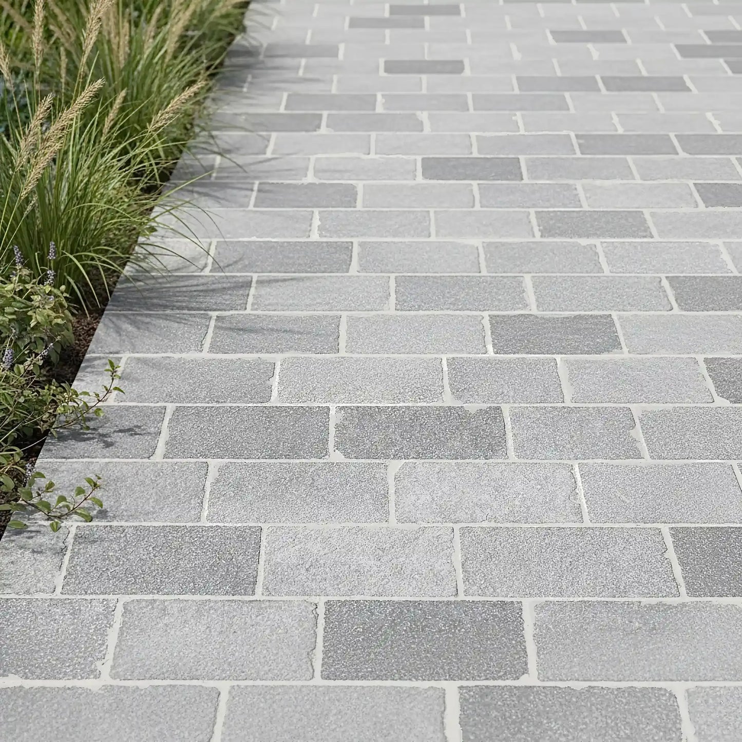 Pavé en pierre calcaire LIMA GRIS Minéral pierre naturelle