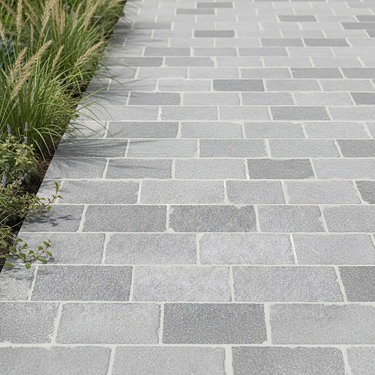 Pavé en pierre calcaire LIMA GRIS Minéral pierre naturelle