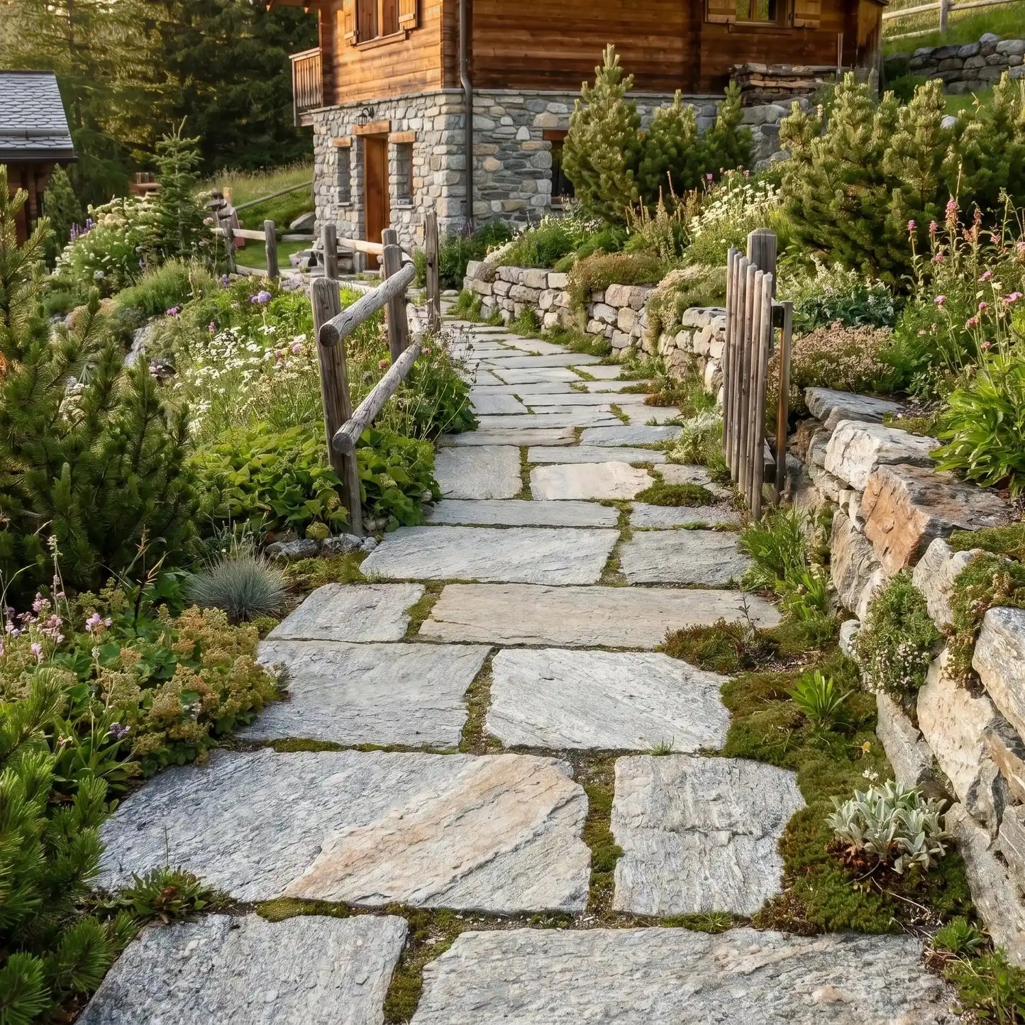 Dallage en PIERRE DE LUZERNE bords bruts Minéral pierre naturelle