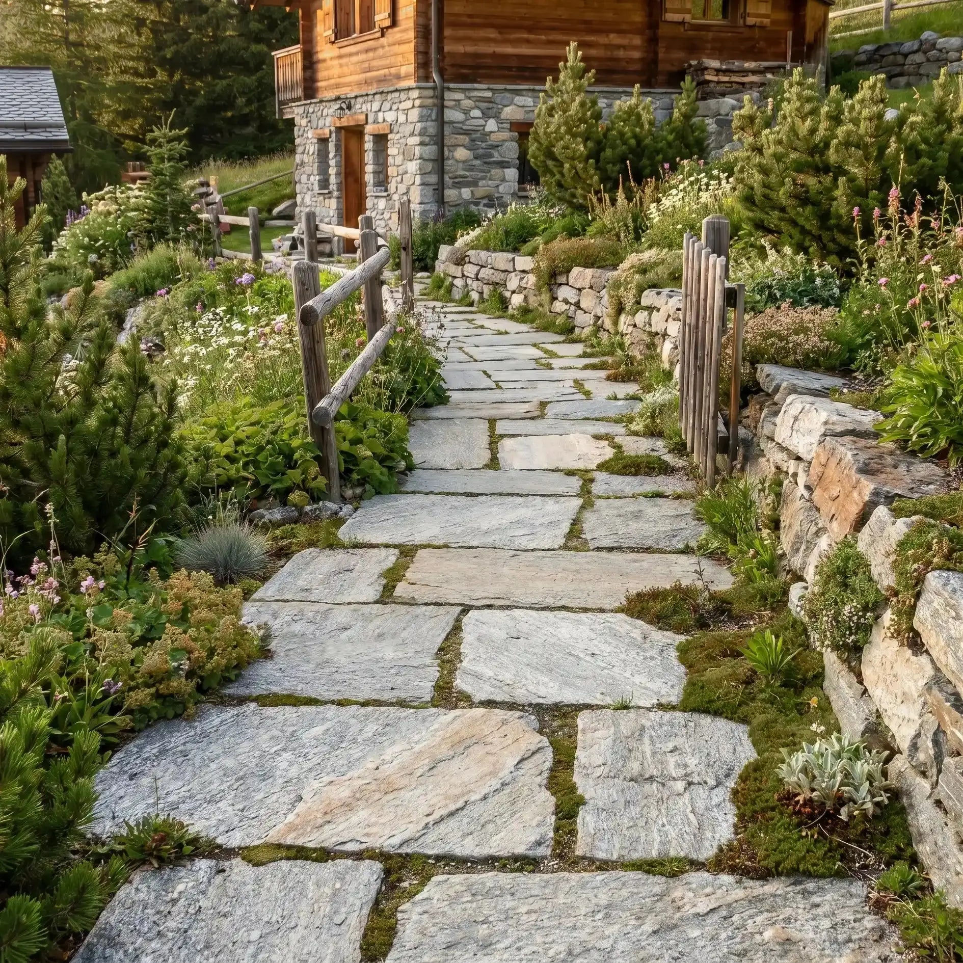 Dallage en PIERRE DE LUZERNE bords bruts Minéral pierre naturelle