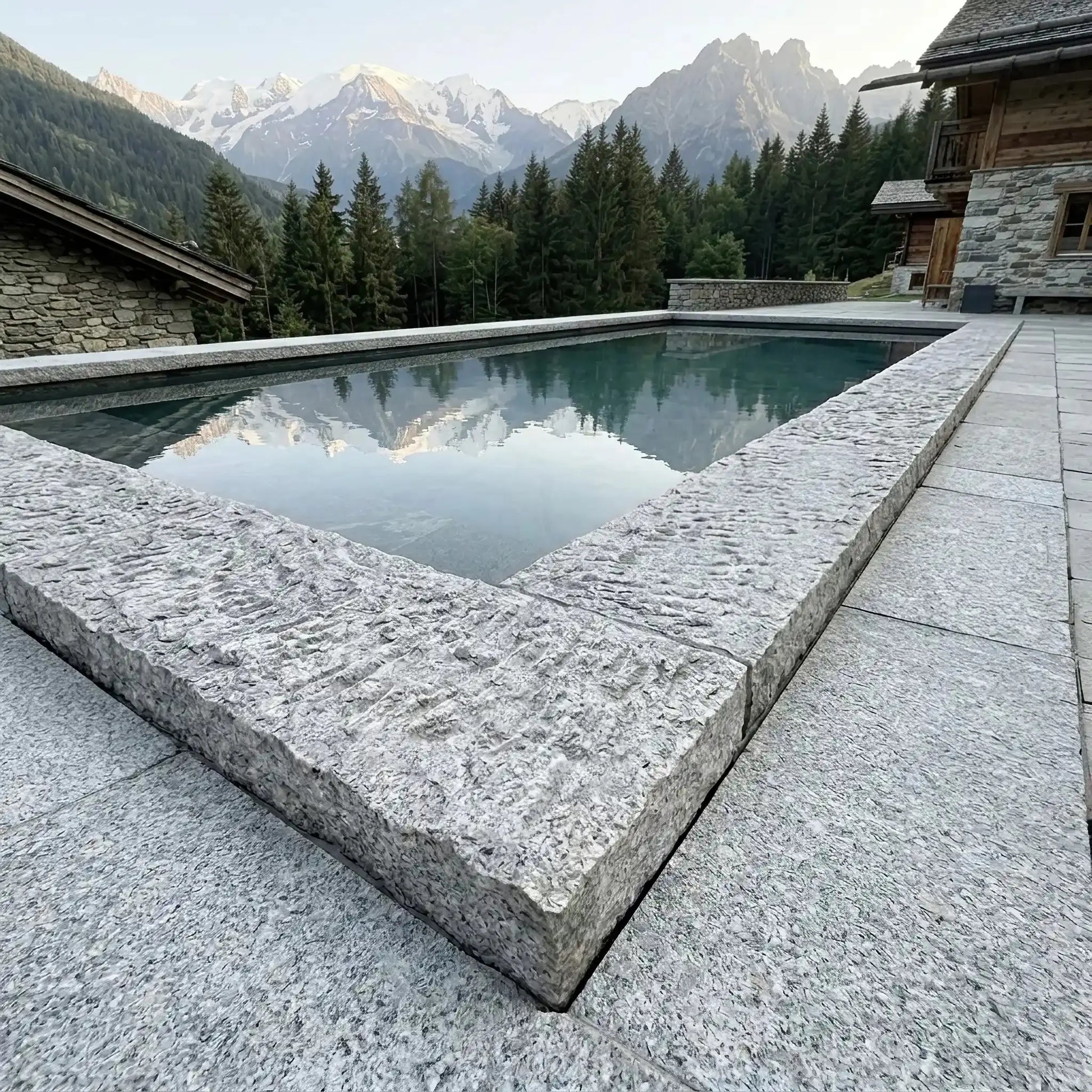 Margelle massive en granit SILVERSAND Minéral pierre naturelle