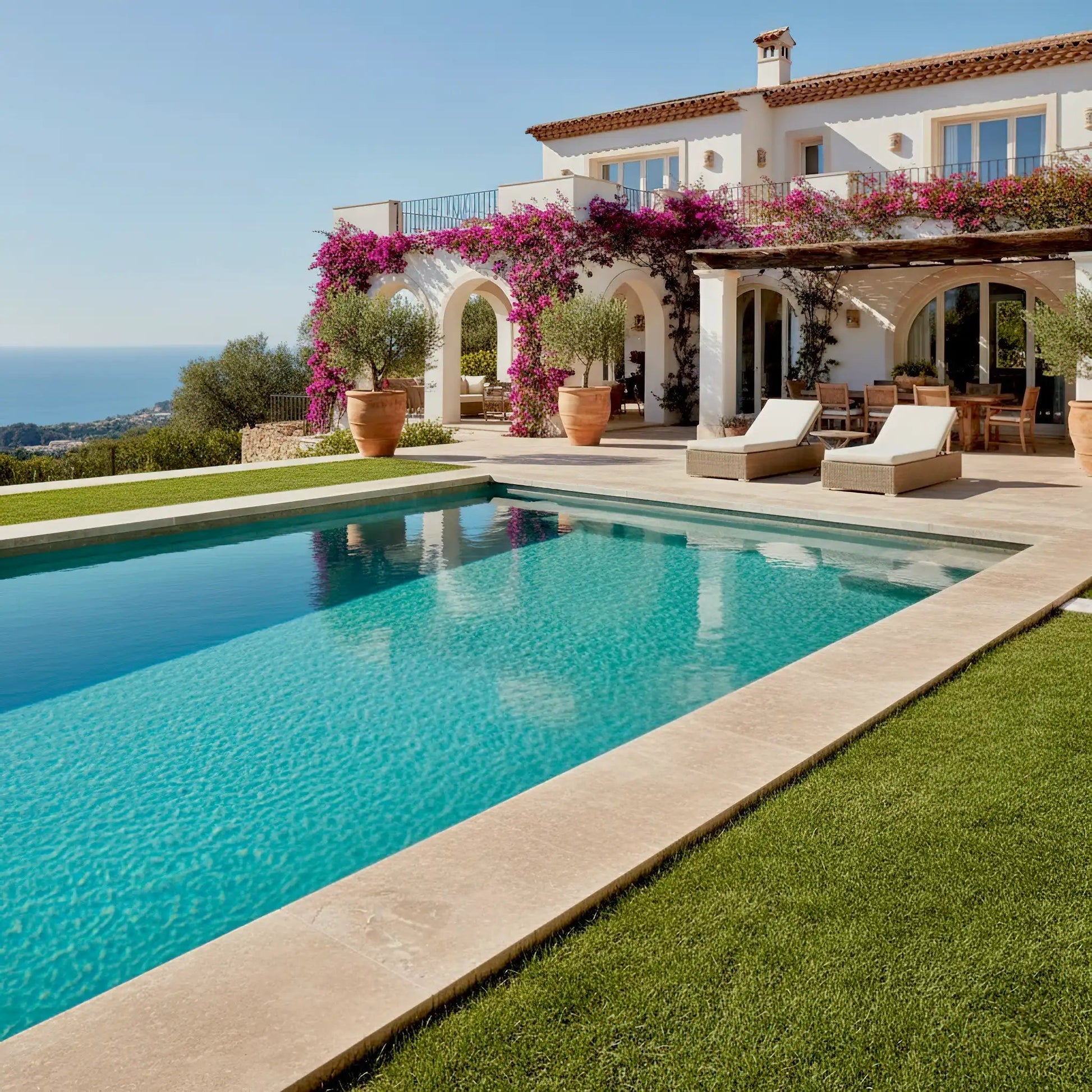 Margelle en TRAVERTIN MIX Minéral pierre naturelle