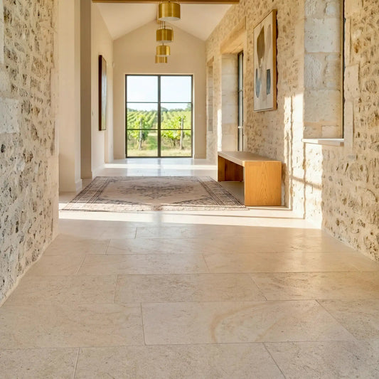 Dallage en pierre de Bourgogne SEMOND BEIGE Minéral pierre naturelle
