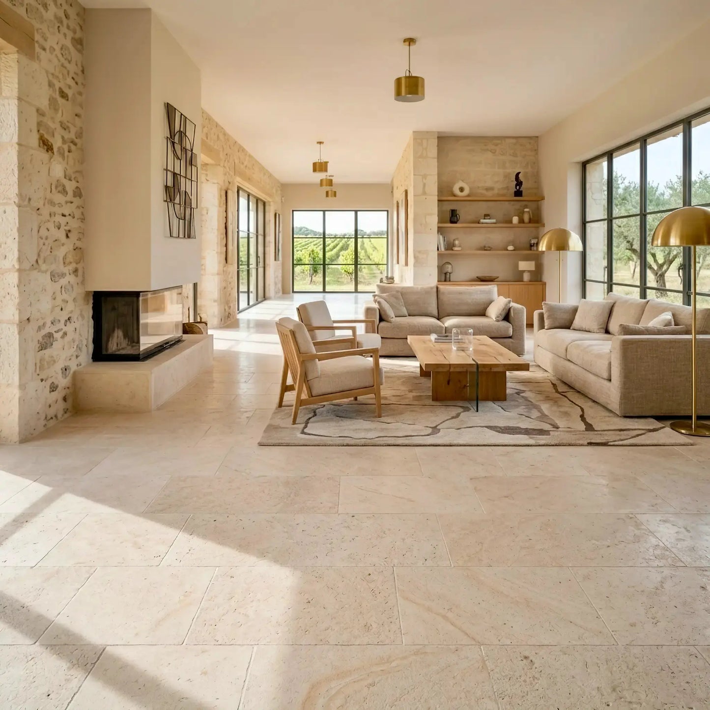 Dallage en pierre de Bourgogne SEMOND BEIGE Minéral pierre naturelle