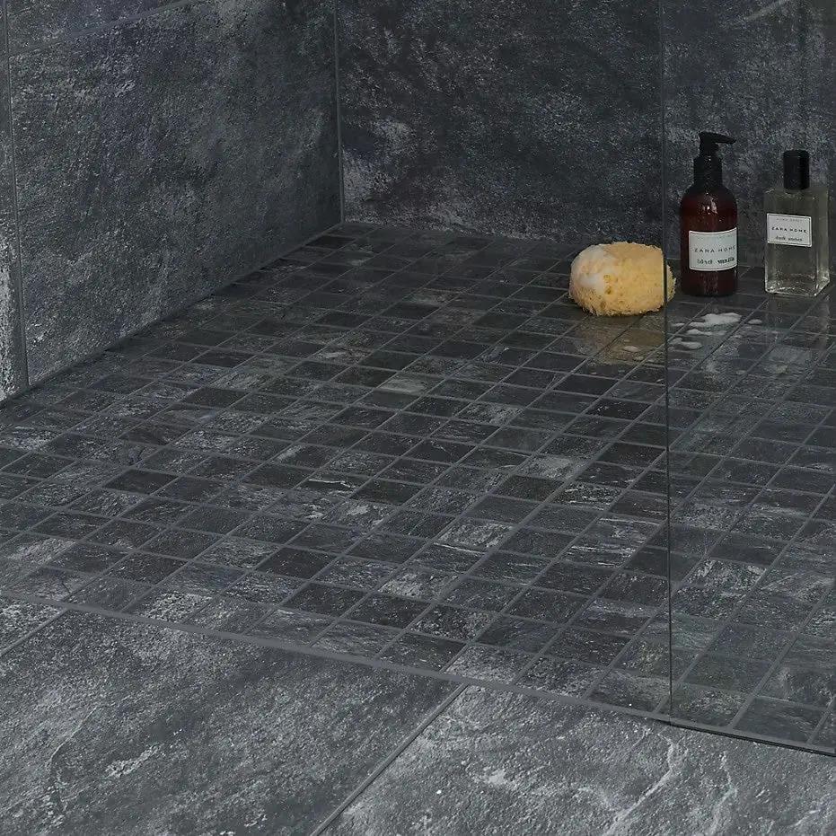 Mosaïque en QUARTZITE TITANE - 4,8x4,8 cm