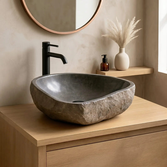 Vasque en GALET DE RIVIÈRE - modèle moyen