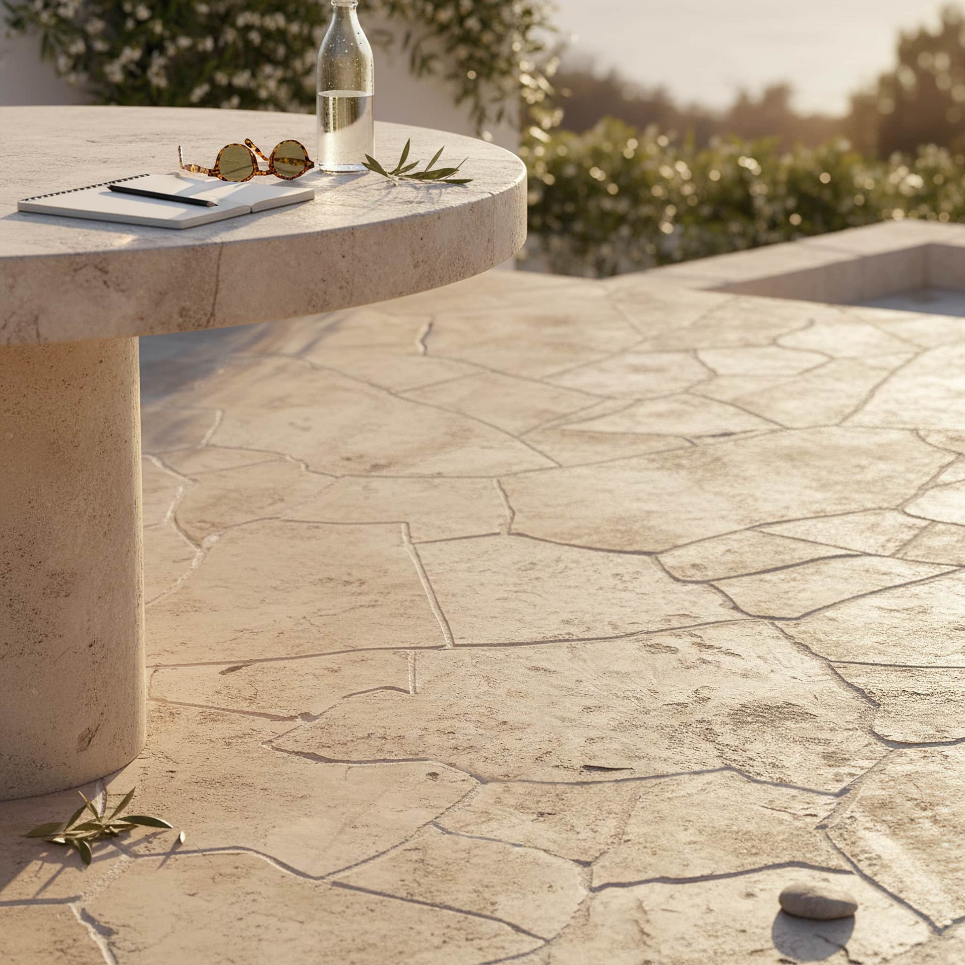 Opus Incertum en TRAVERTIN - Grand format Minéral pierre naturelle