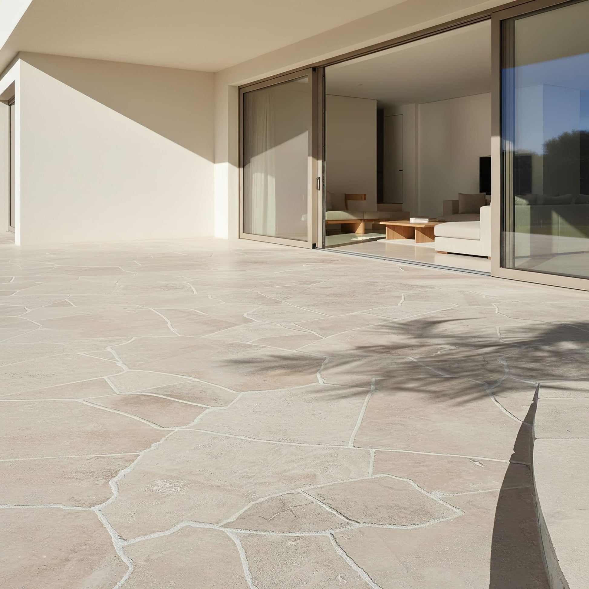 Opus Incertum en TRAVERTIN - Grand format Minéral pierre naturelle