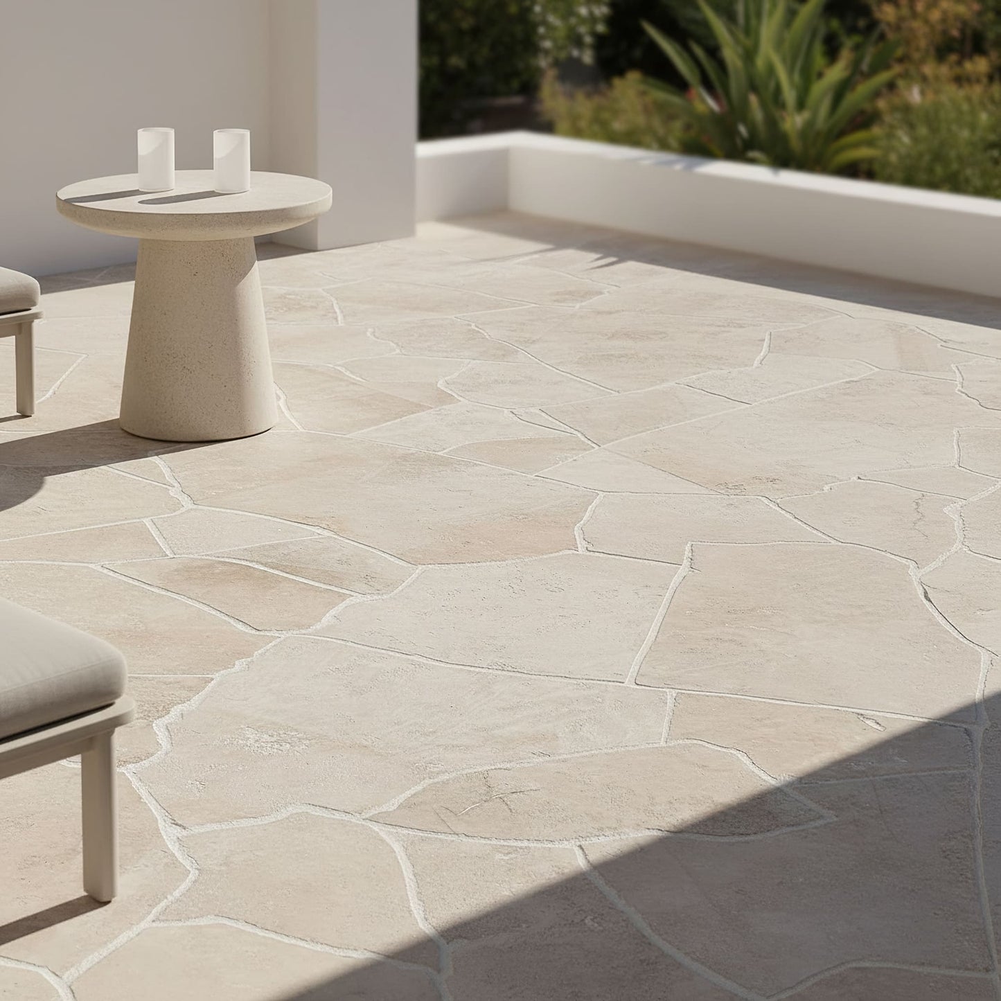 Opus Incertum en TRAVERTIN - Grand format Minéral pierre naturelle