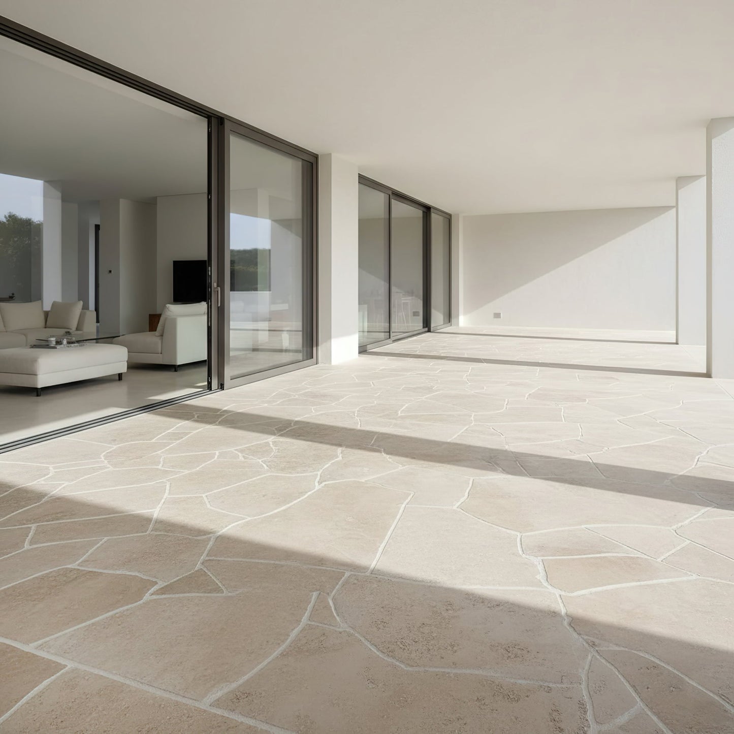 Opus Incertum en TRAVERTIN - Grand format Minéral pierre naturelle